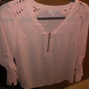 Candies 3/4 length pink blouse